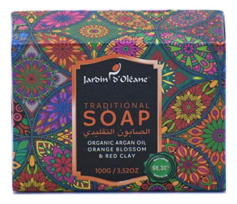 Jardin D’Oleane Traditional Soap with Orange Blossom & Red Clay 100g